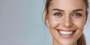 closeup-smiling-woman-with-healthy-skin-gray-background-showcasing-skincare-facial-treatment-concept-beauty-photography-skincare-routine-women39s-health-facial-treatments