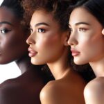 side-profile-four-women-with-different-skin-tones-perfect-skin-photorealistic